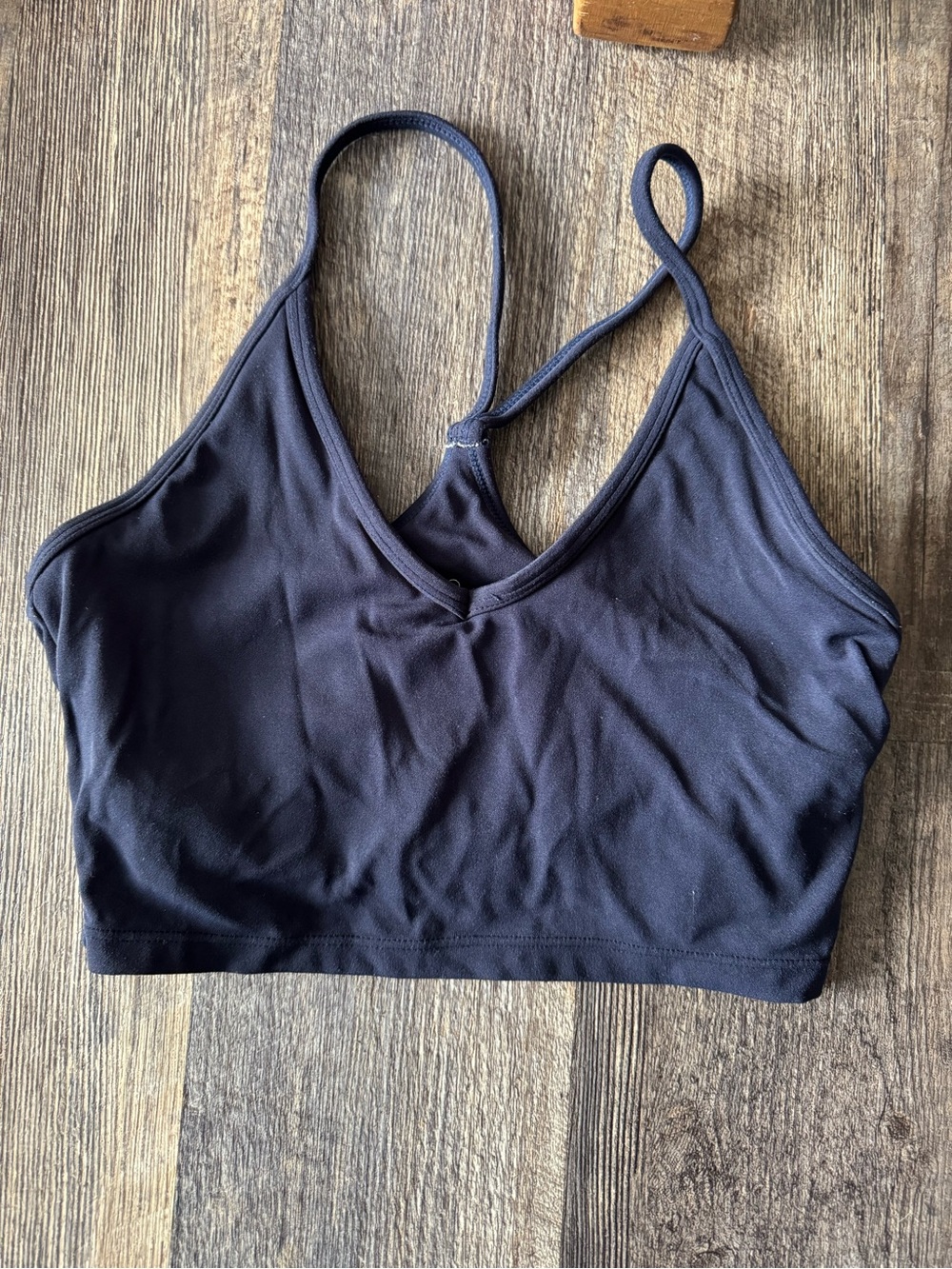 Paragon Fitwear Black V-Neck Strappy Tank Bralette